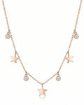 Celestial Stardust Station Necklace – 925 Sterling Silver