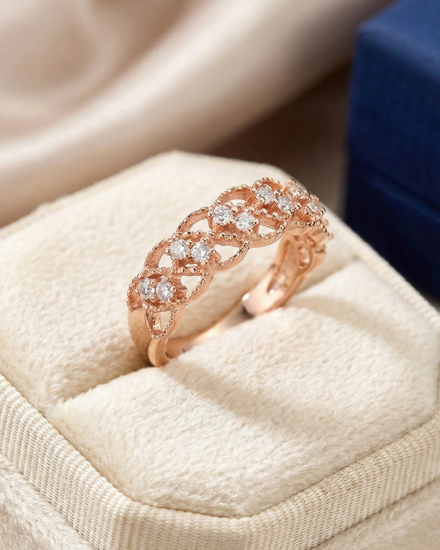 Ethereal Lace Pavé Band – 925 Sterling Silver