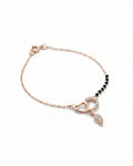 Amour Interlocking Heart Mangalsutra Bracelet – 925 Sterling Silver