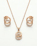 Silvonar 925 Sterling Silver Jewelry Set – [Interlocking Eternal Circles Design]