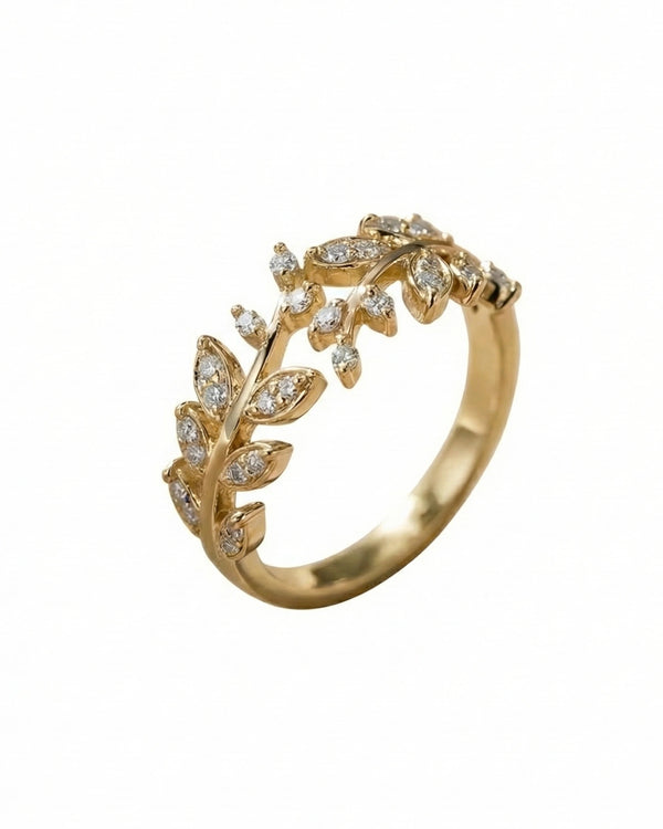 Silver Meadow Vine Ring – 925 Sterling Silver