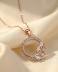 Silver Meadow Halo Circle Necklace – 925 Sterling Silver