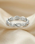 Infinity Weaver Pavé Band – 925 Sterling Silver