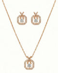 Silvonar 925 Sterling Silver Jewelry Set – [Infinity Octagon & X-Bail Crystal Design]