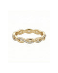 Infinity Weaver Pavé Band – 925 Sterling Silver