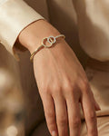 Entwined Unity Halo Bangle – 925 Sterling Silver