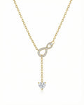Eternal Infinity Heart Drop Necklace – 925 Sterling Silver