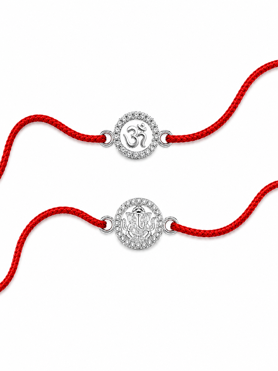 Classic Rakhi Combo of 2 — Silver