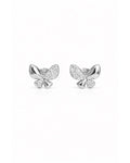 Whimsical Butterfly Pavé Stud Earrings – 925 Sterling Silver