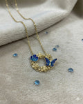 Enchanted Butterfly Garden Wreath Necklace – 925 Sterling Silver