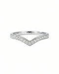 Glistening Wishbone V-Band – 925 Sterling Silver