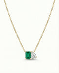 Emerald & Pear Brilliance Pendant – 925 Sterling Silver