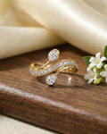 Duo Pear Serenity Wrap Ring – 925 Sterling Silver
