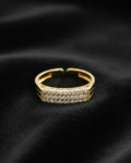 Triple-Row Pavé Grand Statement Band – 925 Sterling Silver