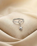 Eternal Love Dangle Heart Ring – 925 Sterling Silver