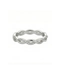 Infinity Weaver Pavé Band – 925 Sterling Silver