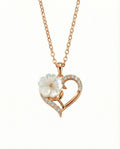 Blooming Heart Pearl Necklace – 925 Sterling Silver