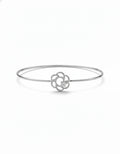 Midnight Rose Filigree Bangle – 925 Sterling Silver