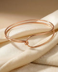 Infinity Knot Minimalist Bangle – 925 Sterling Silver