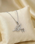 Divine Krishna Flute & Peacock Feather Necklace – 925 Sterling Silver Zircon Pendant