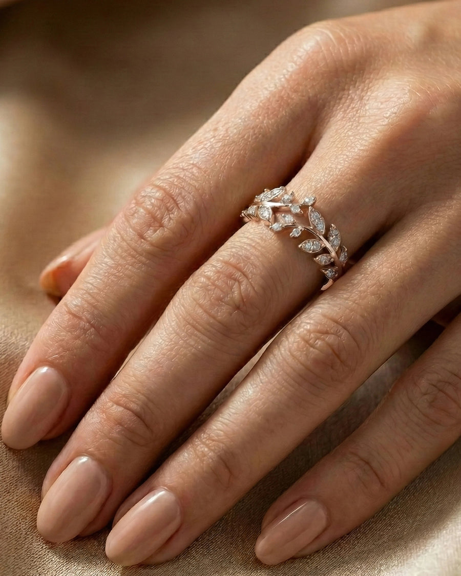 Silver Meadow Vine Ring – 925 Sterling Silver