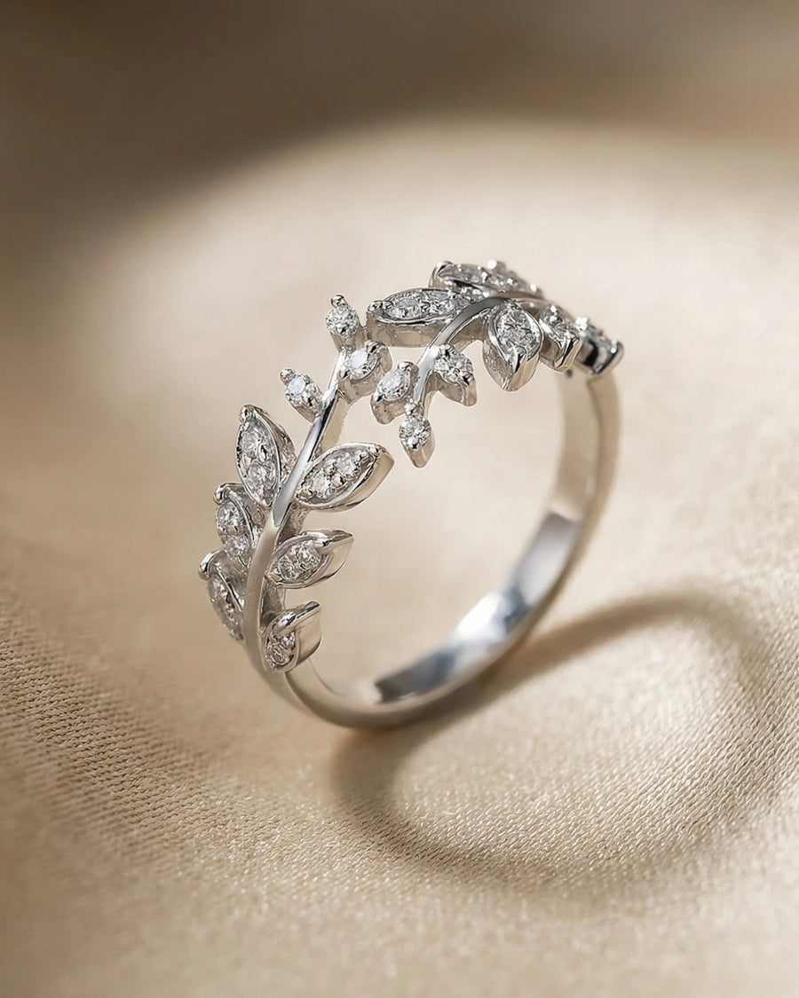 Silver Meadow Vine Ring – 925 Sterling Silver