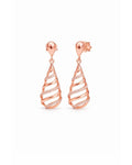 Celestial Swirl Drop Earrings – 925 Sterling Silver Cubic Zirconia Dangle Earrings for Women