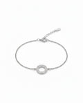 Ethereal Halo Curb Chain Bracelet – 925 Sterling Silver