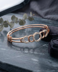 Infinity Aura Interlocking Circle Bangle – 925 Sterling Silver