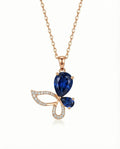 Azure Butterfly Brilliance Necklace – 925 Sterling Silver