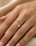 Eternal Love Dangle Heart Ring – 925 Sterling Silver