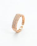 Triple-Row Pavé Grand Statement Band – 925 Sterling Silver
