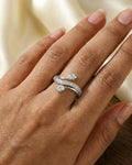 Duo Pear Serenity Wrap Ring – 925 Sterling Silver