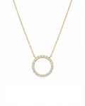 Ethereal Halo Circle Necklace – 925 Sterling Silver
