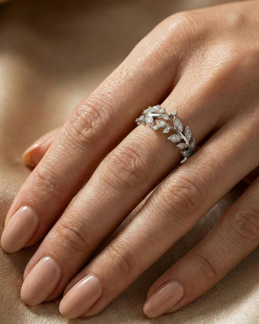 Silver Meadow Vine Ring – 925 Sterling Silver