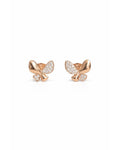 Whimsical Butterfly Pavé Stud Earrings – 925 Sterling Silver