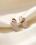 Sweetheart Duo Pave Stud Earrings – 925 Sterling Silver