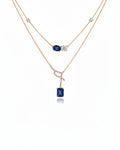 Azure Serenity Double-Layer Necklace – 925 Sterling Silver