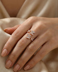 Whimsical Butterfly Meadow Wrap Ring – 925 Sterling Silver