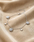 Celestial Star & Blossom Charm Bracelet – 925 Sterling Silver