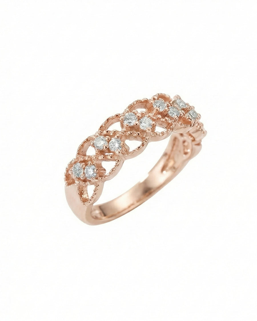 Ethereal Lace Pavé Band – 925 Sterling Silver