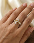 Duo Pear Serenity Wrap Ring – 925 Sterling Silver