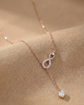 Eternal Infinity Heart Drop Necklace – 925 Sterling Silver