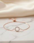 Ethereal Halo Curb Chain Bracelet – 925 Sterling Silver