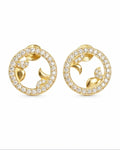 Botanical Halo Stud Earrings – 925 Sterling Silver