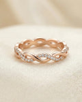 Infinity Weaver Pavé Band – 925 Sterling Silver