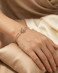 Midnight Rose Filigree Bangle – 925 Sterling Silver