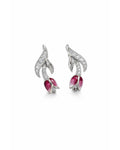 Sleek Serpentine Arc Stud Earrings – 925 Sterling Silver