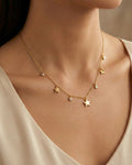 Celestial Stardust Station Necklace – 925 Sterling Silver