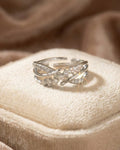 Starlight Interlace Pavé Adjustable Band – 925 Sterling Silver